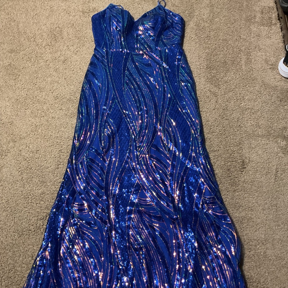 Formal blue long dress